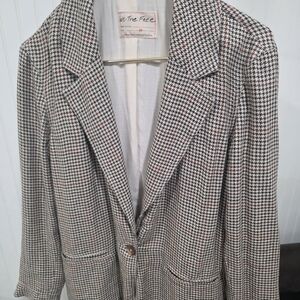 We The Free Houndstooth Blazer in Black, White & Rust
